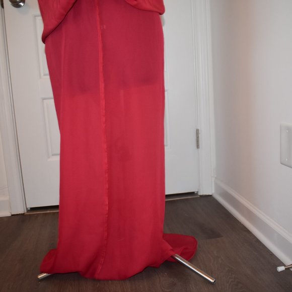 NWT Badgley Mischka Dress Rose Red Size 6 - Picture 7 of 7